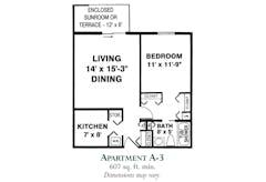 The Apartment A-3 floorplan image