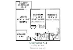 The Apartment A-4 floorplan image