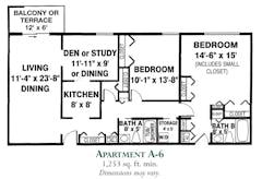 The Apartment A-6 floorplan image
