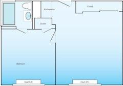 The 1 Bedroom Apartment floorplan image