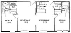 The Deluxe Suite- 1046 sq ft floorplan image