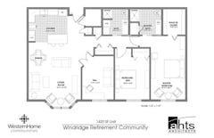 The Windridge (1420 sqft) floorplan image