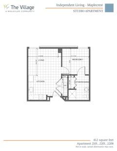 The Maple Studio floorplan image