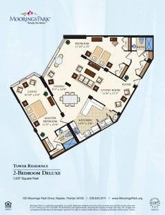 2 Bedroom Deluxe floorplan image
