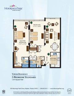2 Bedroom Standard floorplan image