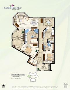 2 Bedroom C1 floorplan image