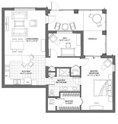 1 Bed Villa floorplan image