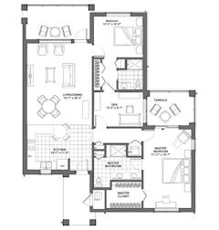 2 Beds Villa floorplan image