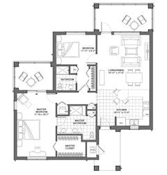 2 Beds Villa floorplan image