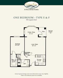 Bedroom E & F floorplan image