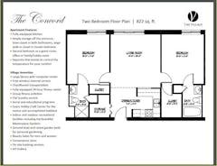 The Concord 2BR 2B floorplan image