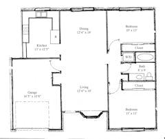 The Harrison Expansion 2 BR 1 Bath floorplan image
