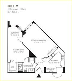 The Elm floorplan image