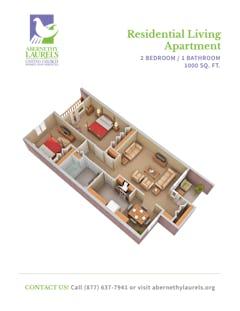 The Residential 2BR 1B floorplan image
