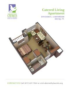 The Catered 1BR 1.5B floorplan image