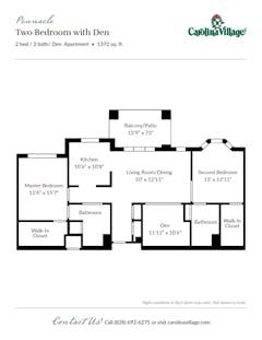 Pinacle 2Bed with Den floorplan image