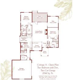 The Cottage A - 2BR with Den  floorplan image