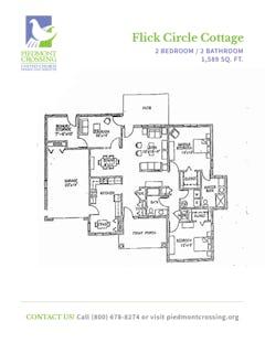 2BR with 2Bath Cottage floorplan image