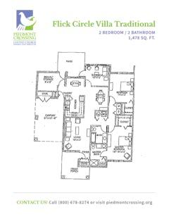 2BR with 2Bath Villa floorplan image