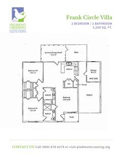 2BR with 2Bath Villa floorplan image
