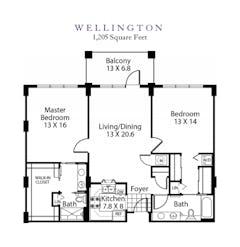 The Wellington floorplan image