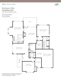The Durham Villa floorplan image