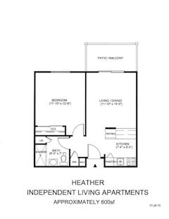The Heather floorplan image