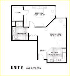 The Unit G floorplan image