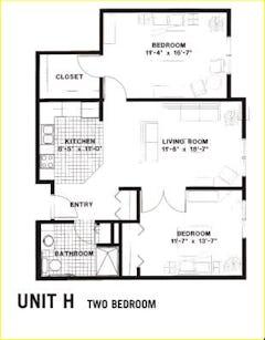 The Unit H floorplan image