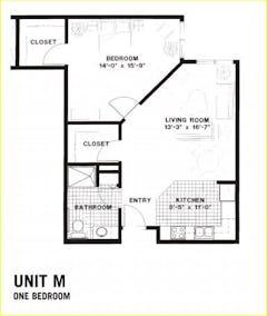 The Unit M floorplan image