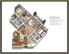 The Monticello floorplan image