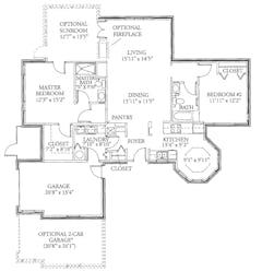 The Weatherford Traditional Cottage floorplan image