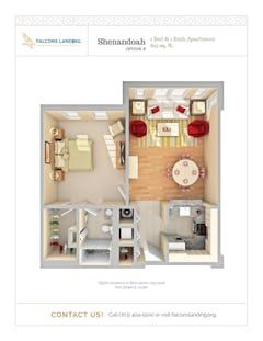 The Shenandoah Apt B floorplan image
