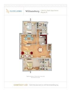 The Williamsburg Apt 2 floorplan image