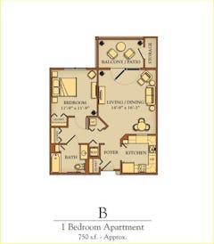 The Apartment B floorplan image