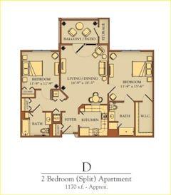 The Apartment D floorplan image