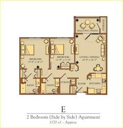 The Apartment E floorplan image