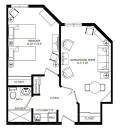 The Deluxe Suite floorplan image