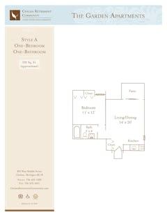 Style A at The Garden Apartments floorplan image