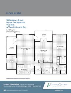 The Williamsburg G Deluxe floorplan image