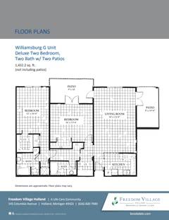 The Williamsburg G floorplan image