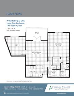 The Williamsburg D floorplan image
