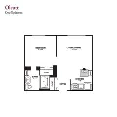 The Olcott floorplan image