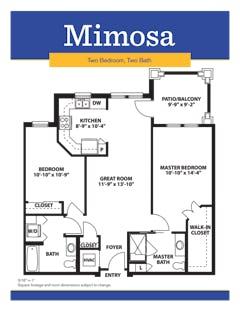 The Mimosa floorplan image