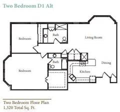 2BR D1 Alt floorplan image