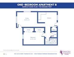The Apartment B (1BR) floorplan image