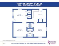 The Duplex (2BR) floorplan image