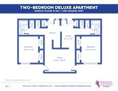 The Deluxe Apartment (2BR) floorplan image