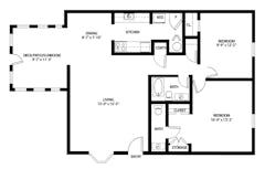 The Two Bedroom Cottage floorplan image