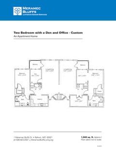 The Custom Two Bedroom with a Den and  Office floorplan image